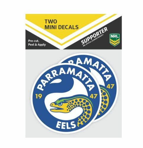 Parramatta Eels NRL Set of 2 Mini Decals Car Stickers itag