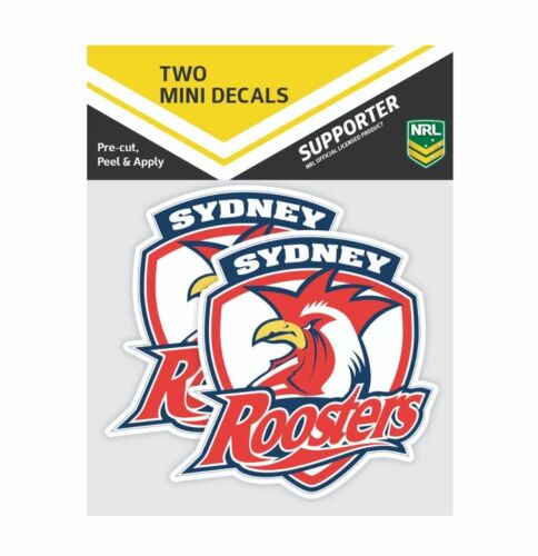 Sydney Roosters NRL Set of 2 Mini Decals Car Stickers itag