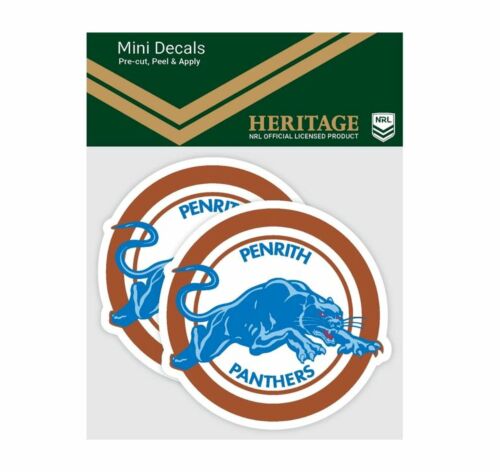 Penrith Panthers NRL Set of 2 Mini Heritage Logo Decals Car Stickers 