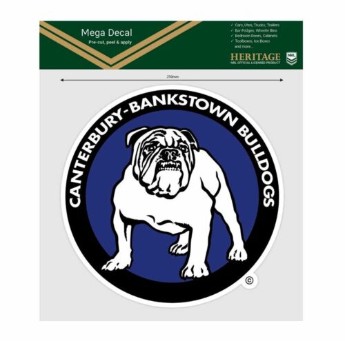 Canterbury Bulldogs NRL Team Heritage Club Logo Large Pre-Cut Car Spot Sticker Mega Decal