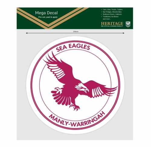 Manly Sea Eagles NRL Team Heritage Club Logo Large Pre-Cut Car Spot Sticker Mega Decal