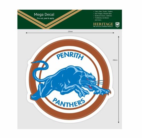 Penrith Panthers NRL Team Heritage Club Logo Large Pre-Cut Car Spot Sticker Mega Decal