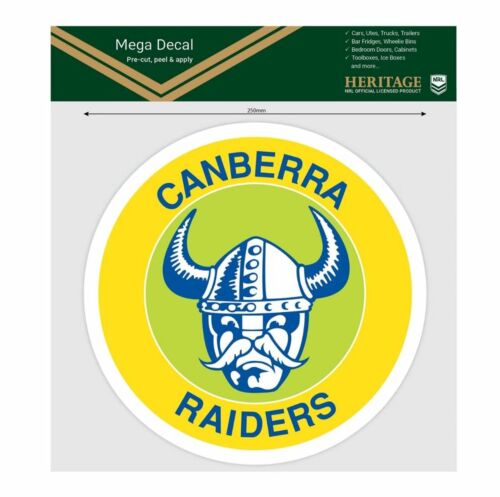 Canberra Raiders NRL Team Heritage Club Logo Large Pre-Cut Car Spot Sticker Mega Decal