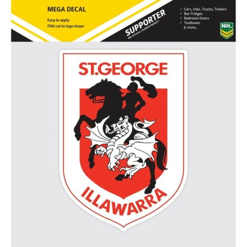 St George Illawarra Dragons NRL Club Logo Large Pre-Cut Car Spot Sticker Mega Decal