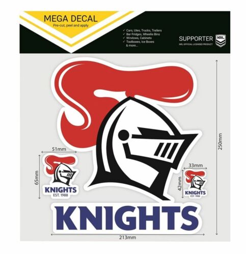 Newcastle Knights NRL Club Logo Large Pre-Cut Car Spot Sticker Mega Decal