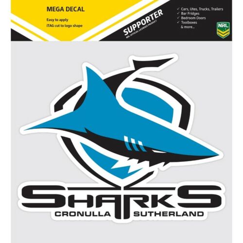Cronulla Sharks NRL Club Logo Large Pre-Cut Car Spot Sticker Mega Decal