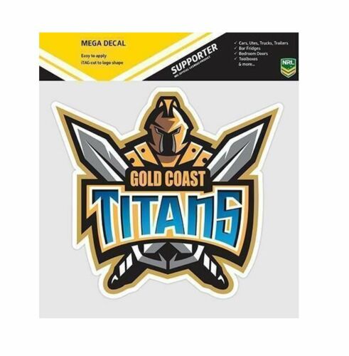 Gold Coast Titans 2007 - 2021 NRL Club Logo Large Pre-Cut Car Spot Sticker Mega Decal