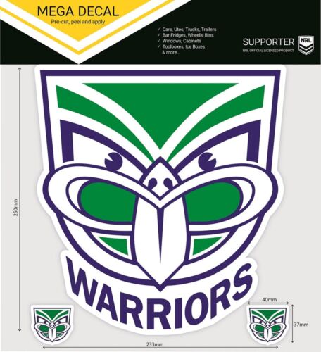 New Zealand Warriors NRL Club Logo Large Pre-Cut Car Spot Sticker Mega Decal