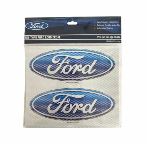 Ford Motor Company Blue Oval Logo Twin Pack See Thru Car Window Sticker Decal