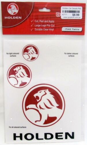 Holden Lion Logo Badge Set of 5 Car Sticker Stickers Sheet Decals