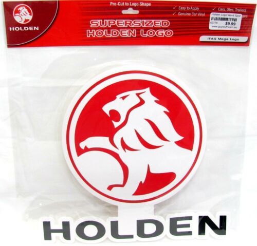 Holden Lion Red Badge Logo & Word Large Mega Car Spot Sticker Decal 