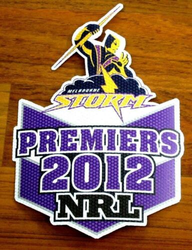 Melbourne Storm NRL 2012 Premiers Logo See Thru Car Window Sticker Decal