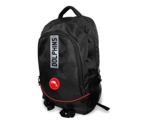 Dolphins NRL Team Logo Stirling Backpack Back Pack School Carry Bag