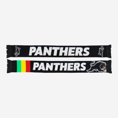 Penrith Panthers NRL Team Logo Defender Jacquard Knit Winter Scarf 
