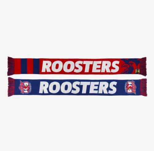 Sydney Roosters NRL Team Logo Defender Jacquard Knit Winter Scarf 
