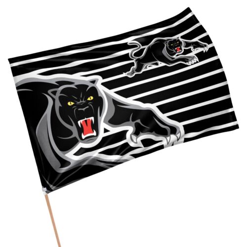 Penrith Panthers NRL Supporter Flag on Stick Team Logo