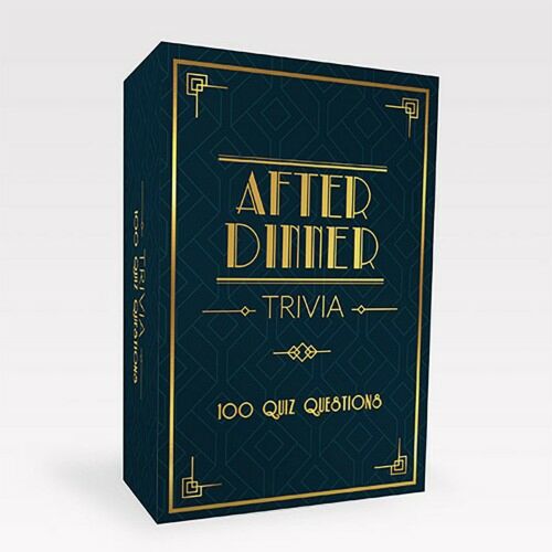 After Dinner Trivia Cards 100 Questions Trivia Game Family Fun All Ages