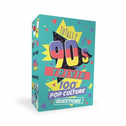 Totally 90’s Trivia Party Card Game 100 Pop Culture Questions Family Friendly Fun