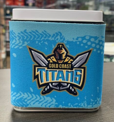 Gold Coast Titans NRL Team Logo Square Tin Money Box With Coin Slot