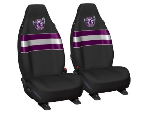 Manly Sea Eagles NRL Set Of 2 Size 60 High Back Bucket Air Bag Compatible Front Seat Covers