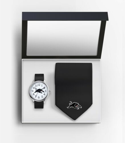 Penrith Panthers NRL Team Logo Watch & Tie Gift Pack