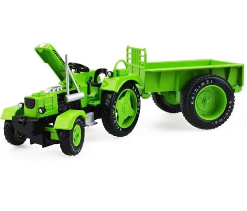 KDW Tractor With Tipping Trailer Green Kaidiwei 1:18 Scale Die Cast Model Vehicle
