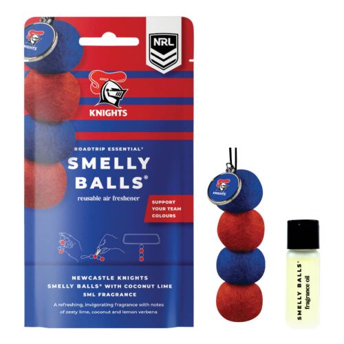 Newcastle Knights NRL Team Logo Roadtrip Essential Smelly Balls Reusable Car Air Freshener