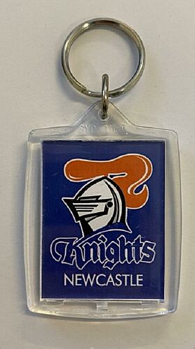 Newcastle Knights NRL Team Logo Acrylic Case Rectangle Keyring Key Chain