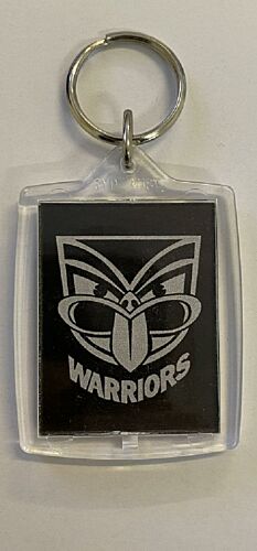 New Zealand Warriors NRL Team Logo Acrylic Case Rectangle Keyring Key Chain