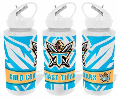 Gold Coast Titans NRL Team Logo 750ml Sports Plastic Drink Bottle