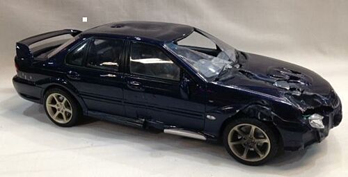 *CUSTOMISED* One Off Custom Model Barn Find -  Ford EL Falcon GT 1997 Navy Blue Resin Model Car 1:18