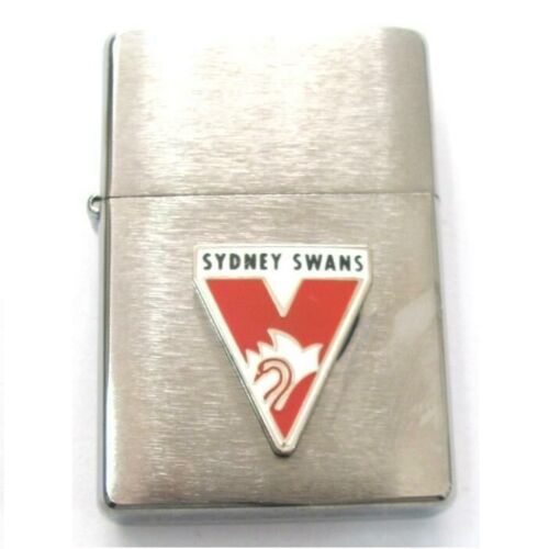 Sydney Swans AFL Team Logo Silver Brushed Finish Zippo Lighter Smoking 