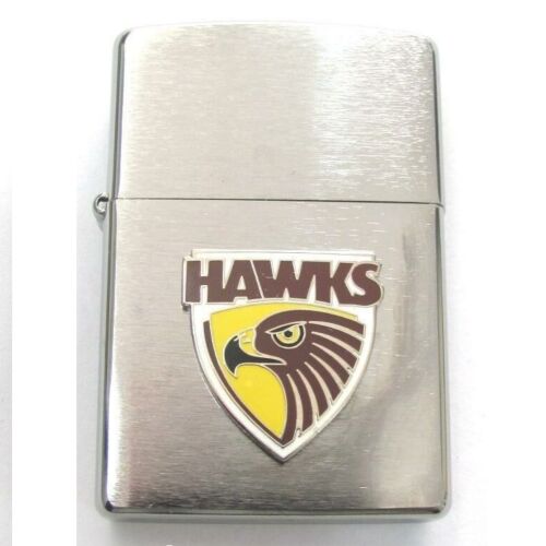 Hawthorn Hawks AFL Team Logo Silver Brushed Finish Zippo Lighter Smoking 