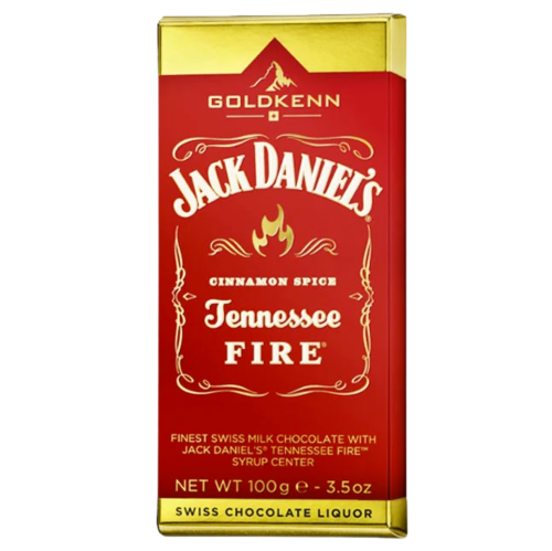 Jack Daniel's JD Tennessee Fire Cinnamon Spice Swiss Chocolate 100g Block