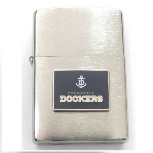 Fremantle Dockers AFL Team Logo Silver Brushed Finish Zippo Lighter Smoking 