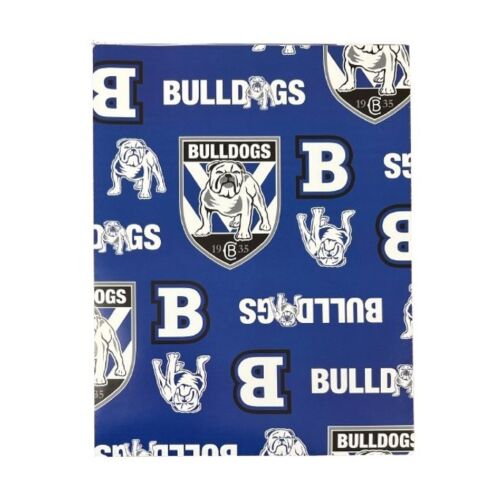 Canterbury Bulldogs NRL Team Logo Gift Birthday Present Wrapping Paper Sheet