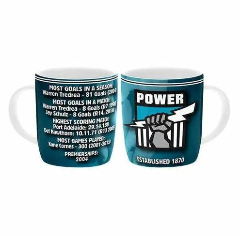 Port Adelaide Power AFL Coffee Mug Tea Ceramic In Clear Box