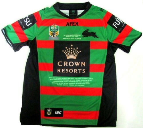 South Sydney Rabbitohs NRL 2014 Premiers Premiership Jersey Collectable Mens Adult