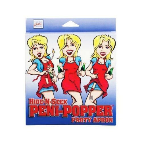 Hide-N-Seek Peni-Popper Party Apron Novelty Willie Bottle Opener Apron Adult Gift