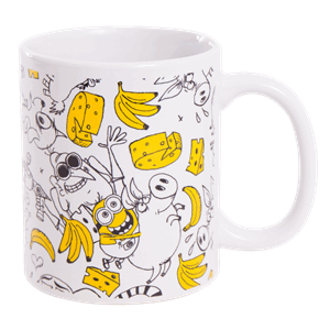 Minions Cartoon Print White 330mL Ceramic Coffee Mug Cup Despicable Me DM3 