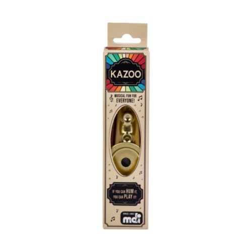 Metal Kazoo Musical Instrument Two Tone Red & Brass
