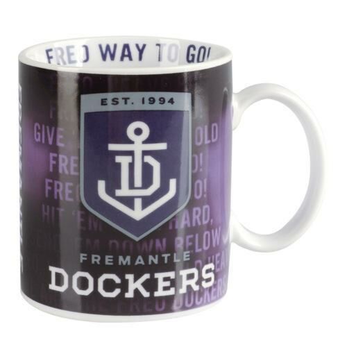 Fremantle Dockers AFL Logo Team Song 11oz Coffee Mug Ceramic
