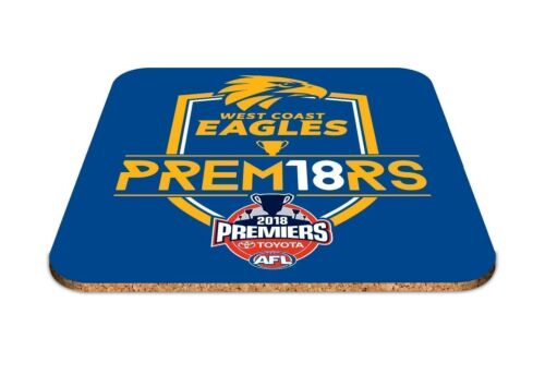 West Coast Eagles 2018 AFL Premiers Single Cork Back Coaster