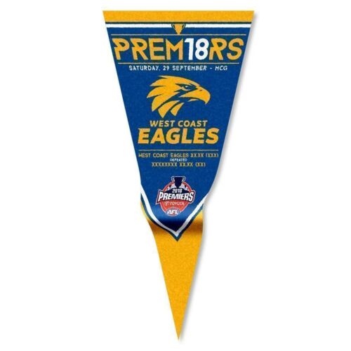 West Coast Eagles 2018 AFL Premiers Felt Wall Pennant Banner Decoration
