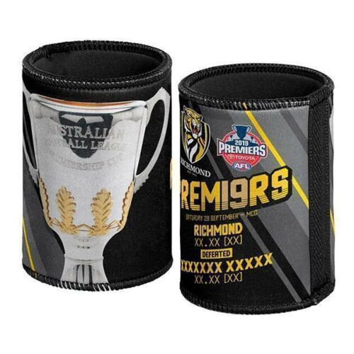 Richmond Tigers 2019 Premiers AFL Neoprene Can Cooler Stubby Holder