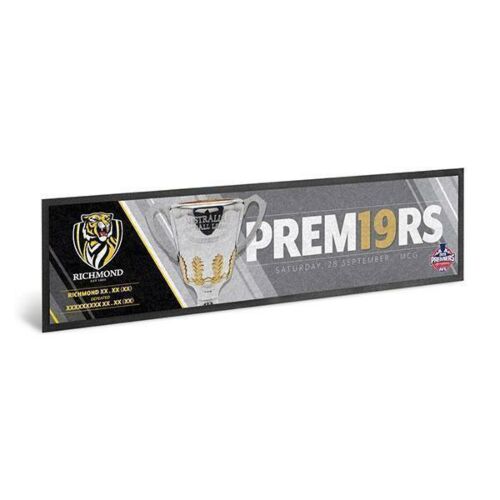 Richmond Tigers 2019 Premiers AFL Rubber Back Bar Runner Mat