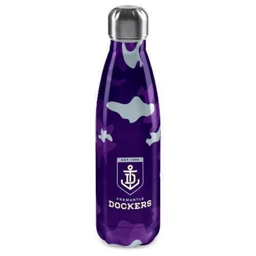 Fremantle Dockers AFL Team Camouflage Camo Design 500ml Stainless Steel Double Wall Drink Water Bottle 