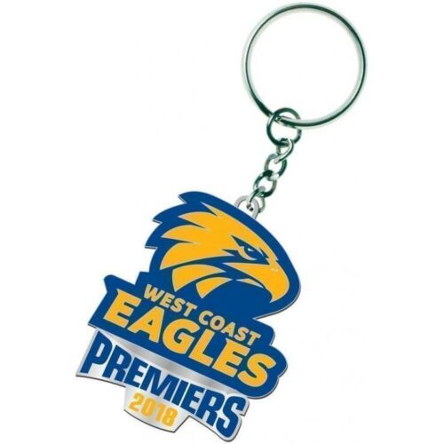 West Coast Eagles 2018 AFL Premiers Team Logo Keyring Key Ring