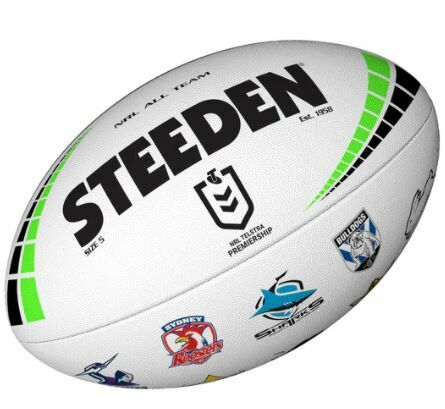 Steeden NRL Rugby League All Team Logo Full Size 5 Large Football Foot Ball Footy
