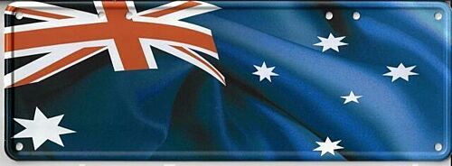 Australian Flag Blue 37cm x 13cm Novelty Number Plate 